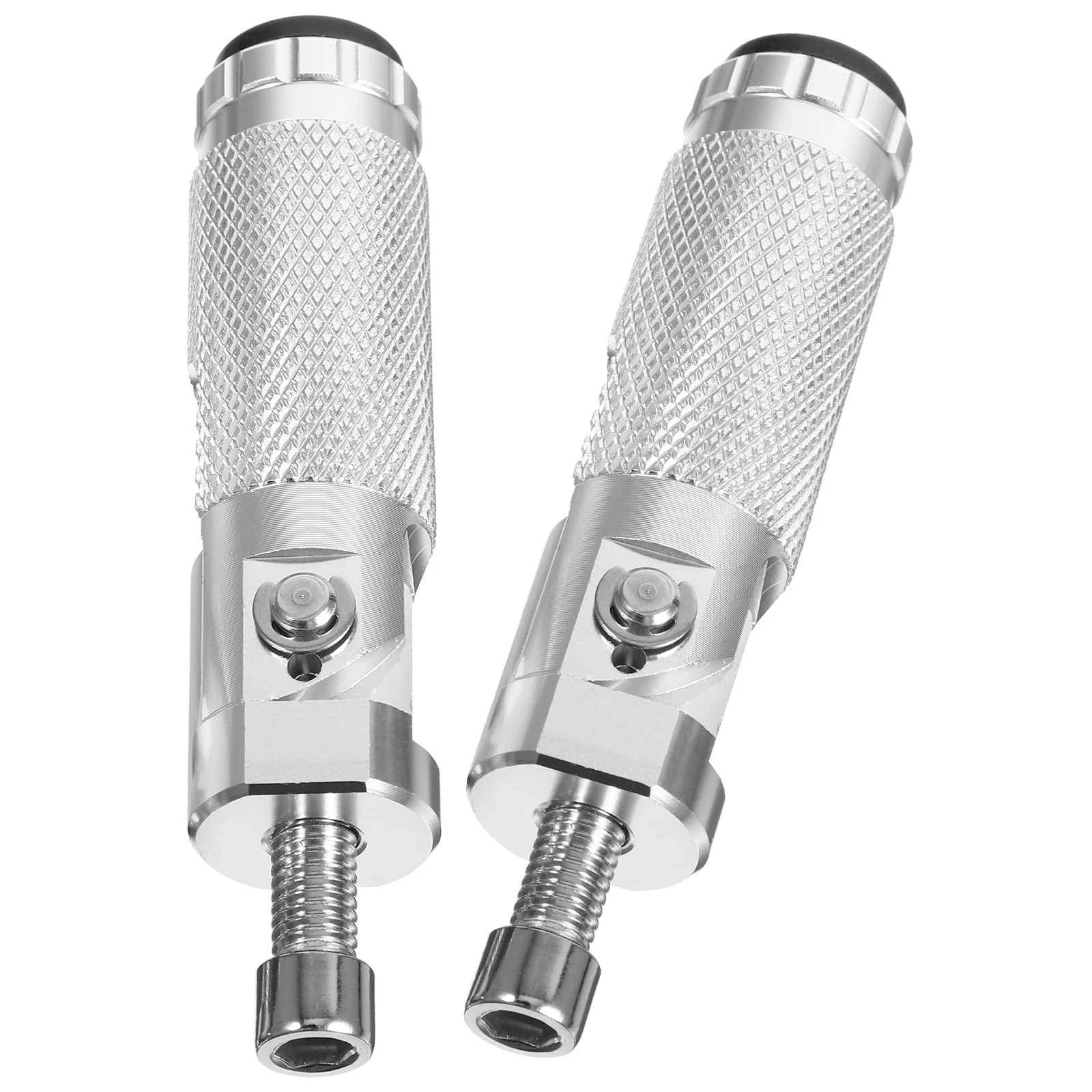 

2pcs Motorcycle Foot Pegs Aluminum Alloy Folding Circular Footrest Compatible With Multiple Models Racing Front Footpegs For