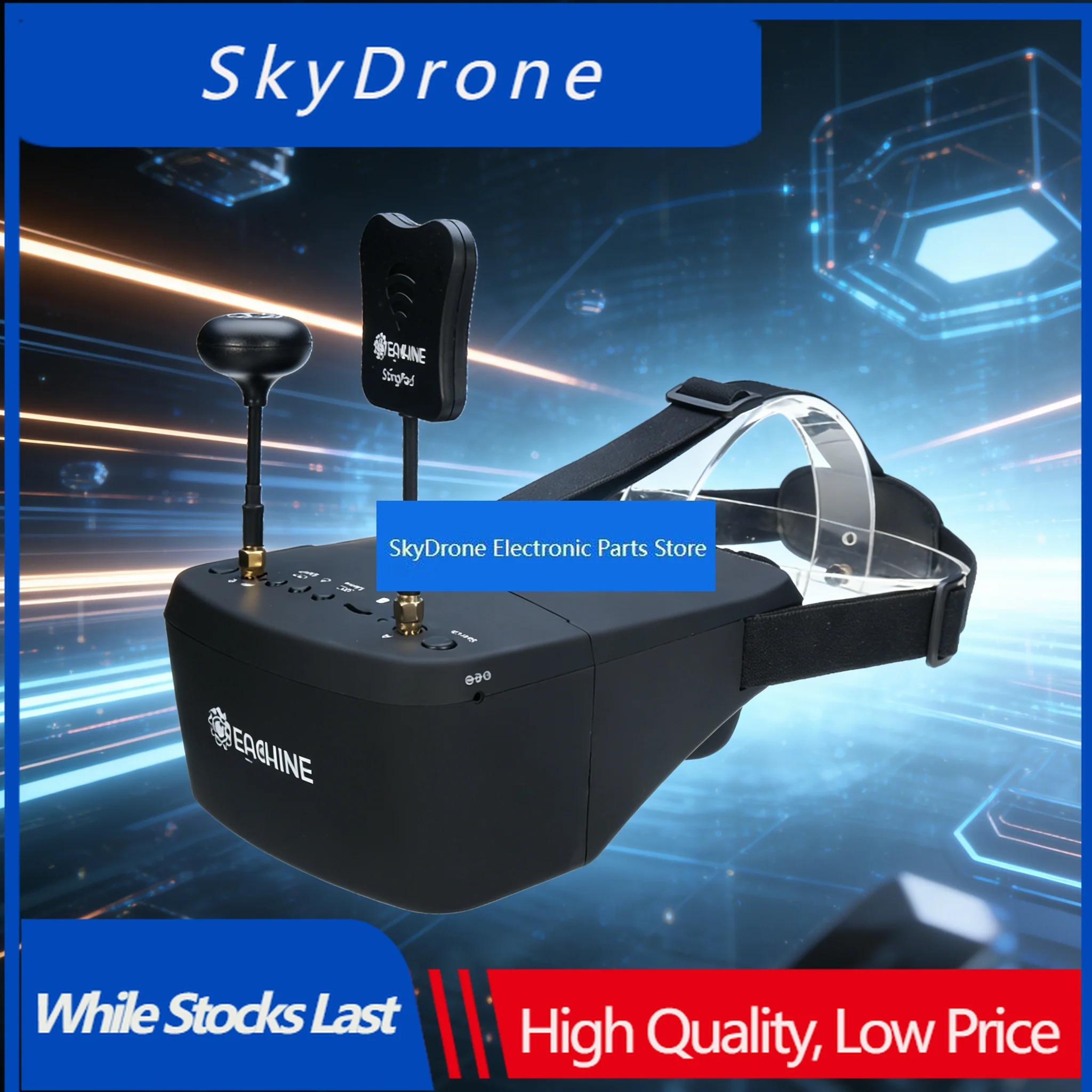 SkyDElEachine EV800D 5.8G 40CH 5 Inch 800*480 Video Headset HD DVR Diversity FPV Goggles With Battery For RC Model