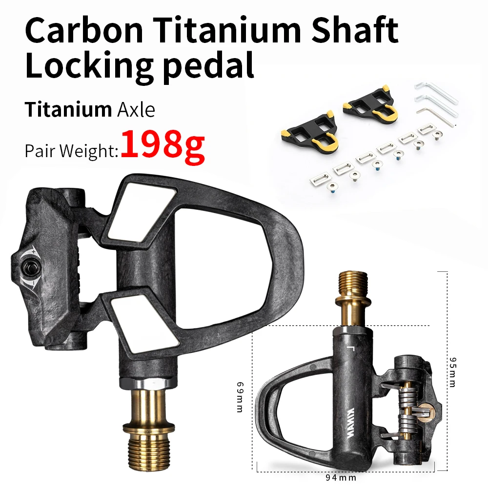 AliExpress NONE Carbon /Titanium Axle Road Self-Locking Pedal 198g Racing SPD-SL, Ultra-Lightweight, 3-Bearing System For Pro-Level Road Bikes