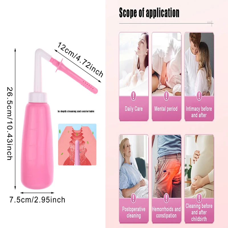 1*500ml Vagina Ass Bidet Cleaner Hand Held Spray Bottle Intimate Hygiene Personal Cleaner Vaginal Anal Washing Health Care Women