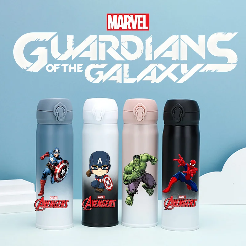 Miniso Disney Demir Adam Örümcek Adam 500 ml Spor Soğutma Paslanmaz Çelik Su Şişesi Araba Su Şişesi anime figürü 18 ±