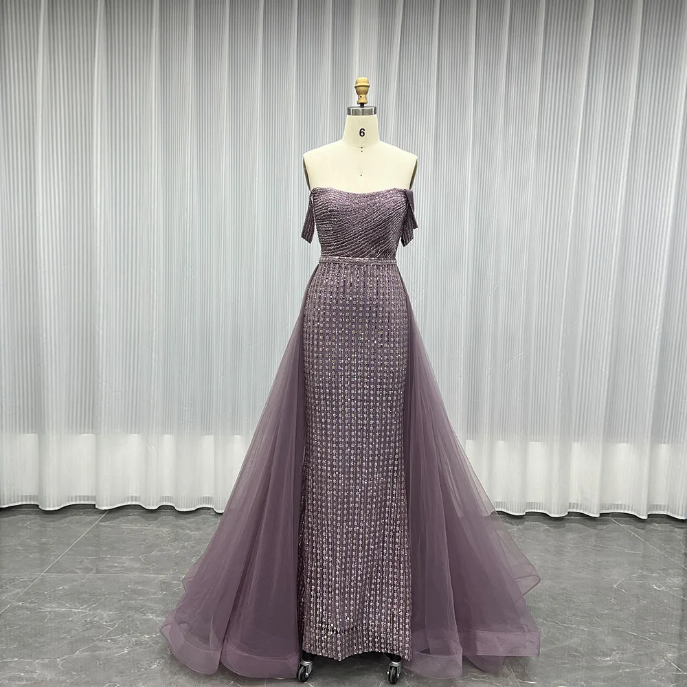 

YQLNNE Дубай фиолетовые кристаллы длинные вечерние платья с открытыми плечами и бисером Русалка вечернее женское вечернее платье с накидкой