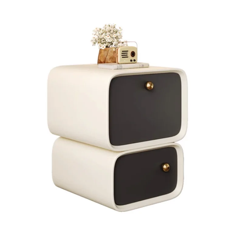 Italian minimalist bedside table baking paint modern minimalist creative drawer bedroom designer bedside cabinet storage