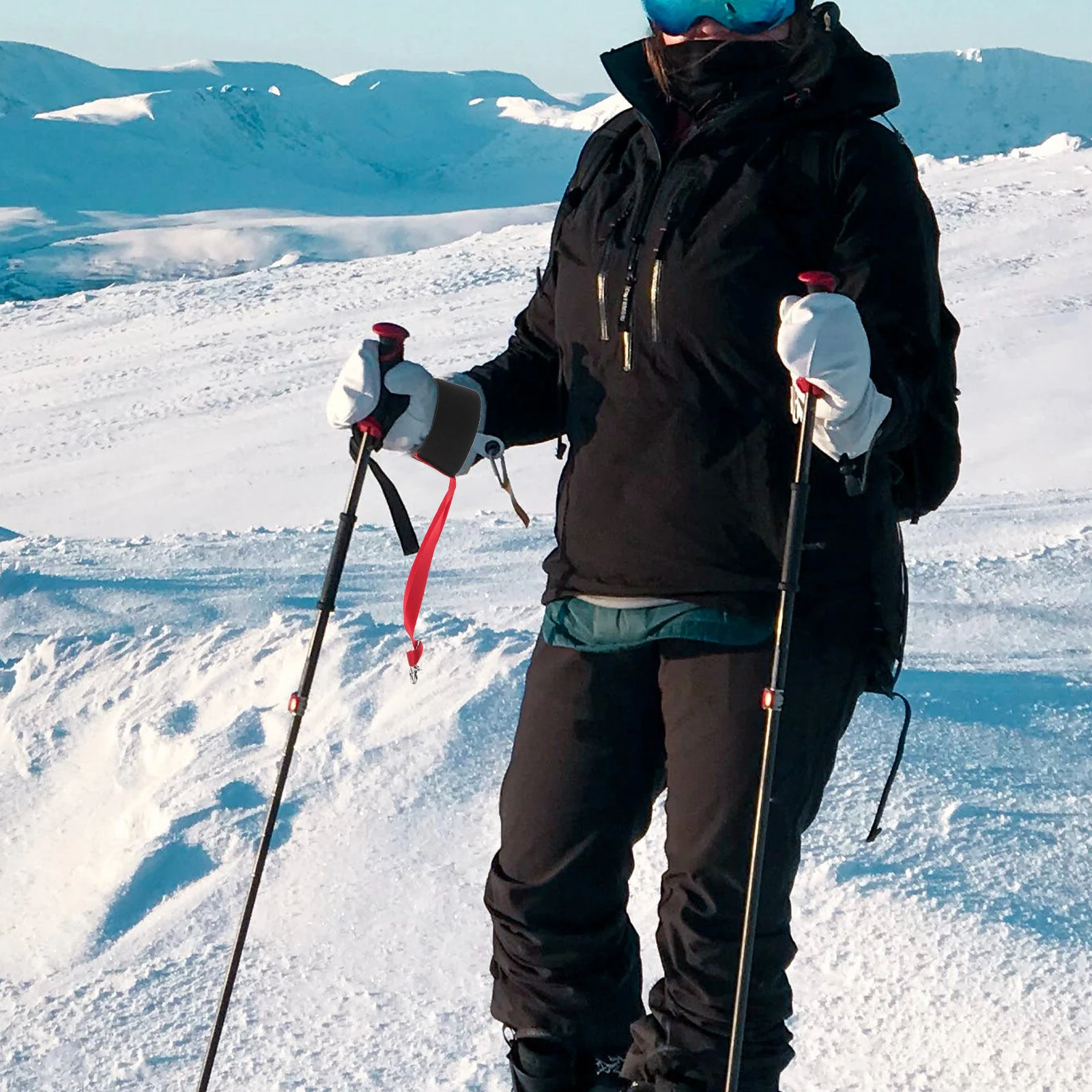 

4Pcs Ski Glove Wrist Strap Elastic Leash Durable Sport Gloves Keeper Adjustable for Ski Snowboard String for Gloves