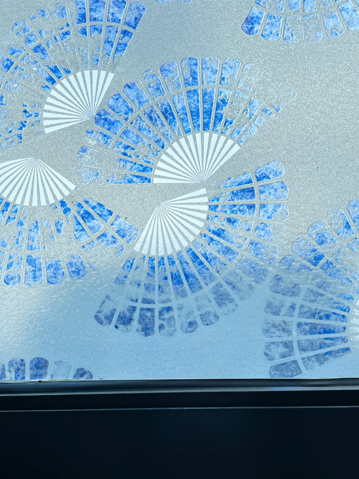 

Декоративная пленка Funlife Blue And White Porcelain Fan Light adow для окон гостиной, статическая, без клея, для стекла.
