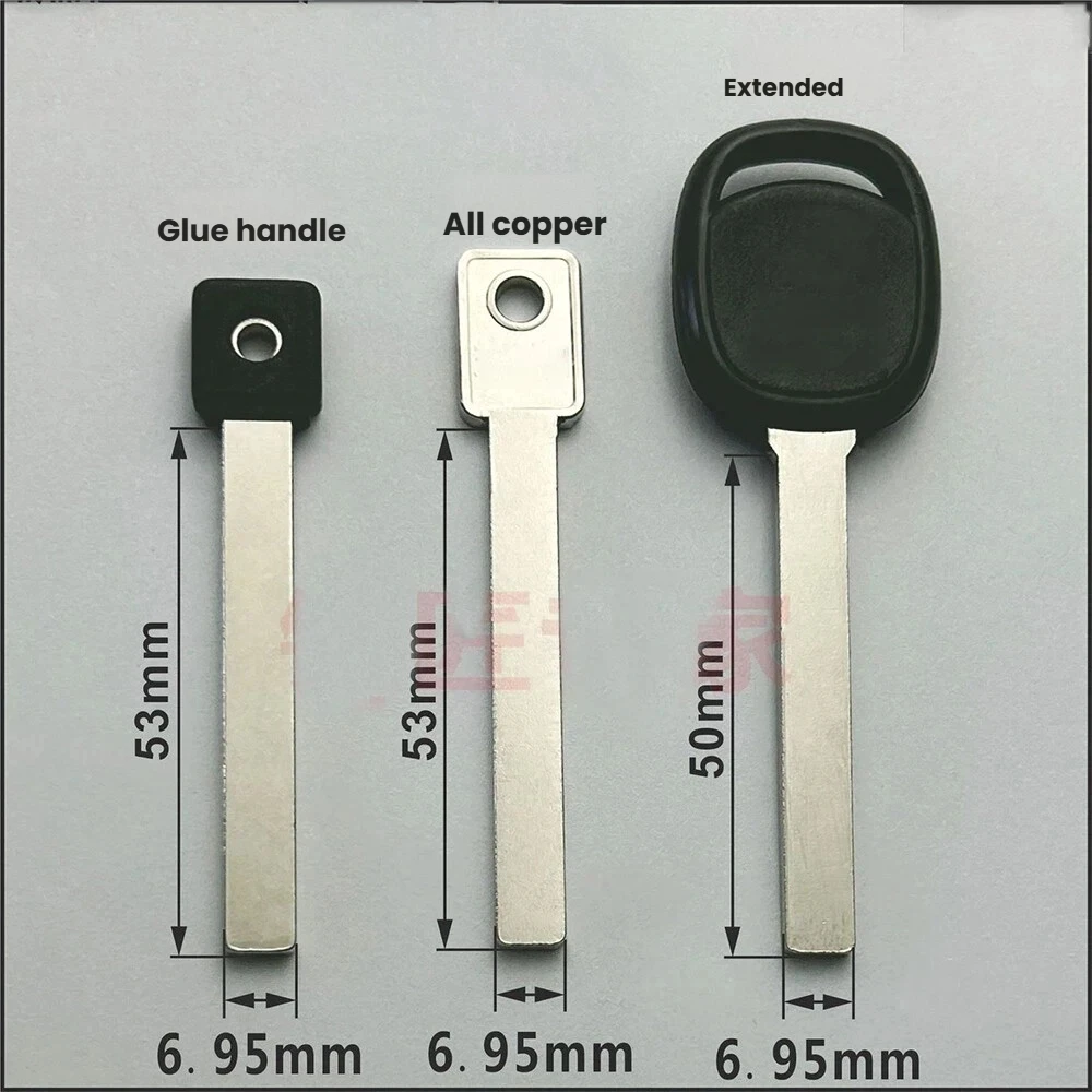 

Медные заготовки ключей с резиновой ручкой для электромобилей Honda Aima Tianling, прямые, без паза, для фрезерования, 10 шт.