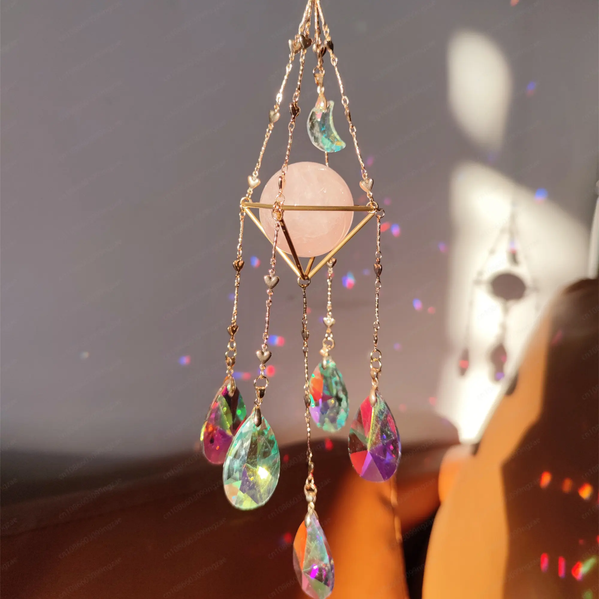 

Кристальный шар-ловец солнца, подставка для ветряного колокольчика, индивидуальный дизайн, подвеска на окно, теневой декор, подарок для создания радужной мечты и солнечного настроения