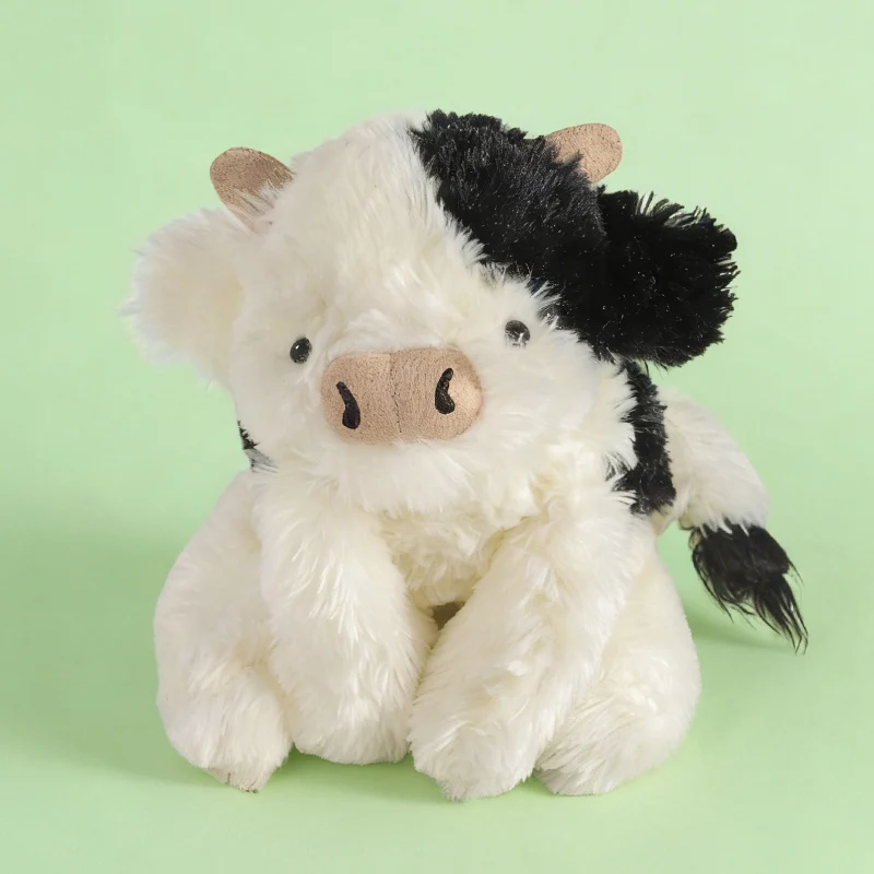 

1Pc 34cm Fluffy Cow Plush Toys Stuffed Soft Animal Dolls Lovely Cattle Plushie Nice Birthday Gift Decor for Children Baby
