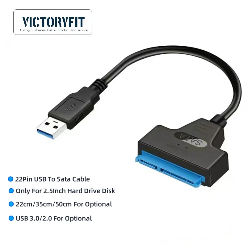 Переходник SATA в USB 3,0/2,0, кабель Sata для 2,5-дюймового жесткого диска, HDD/SSD, передача данных, внешний жесткий диск, конвертер с поддержкой UASP