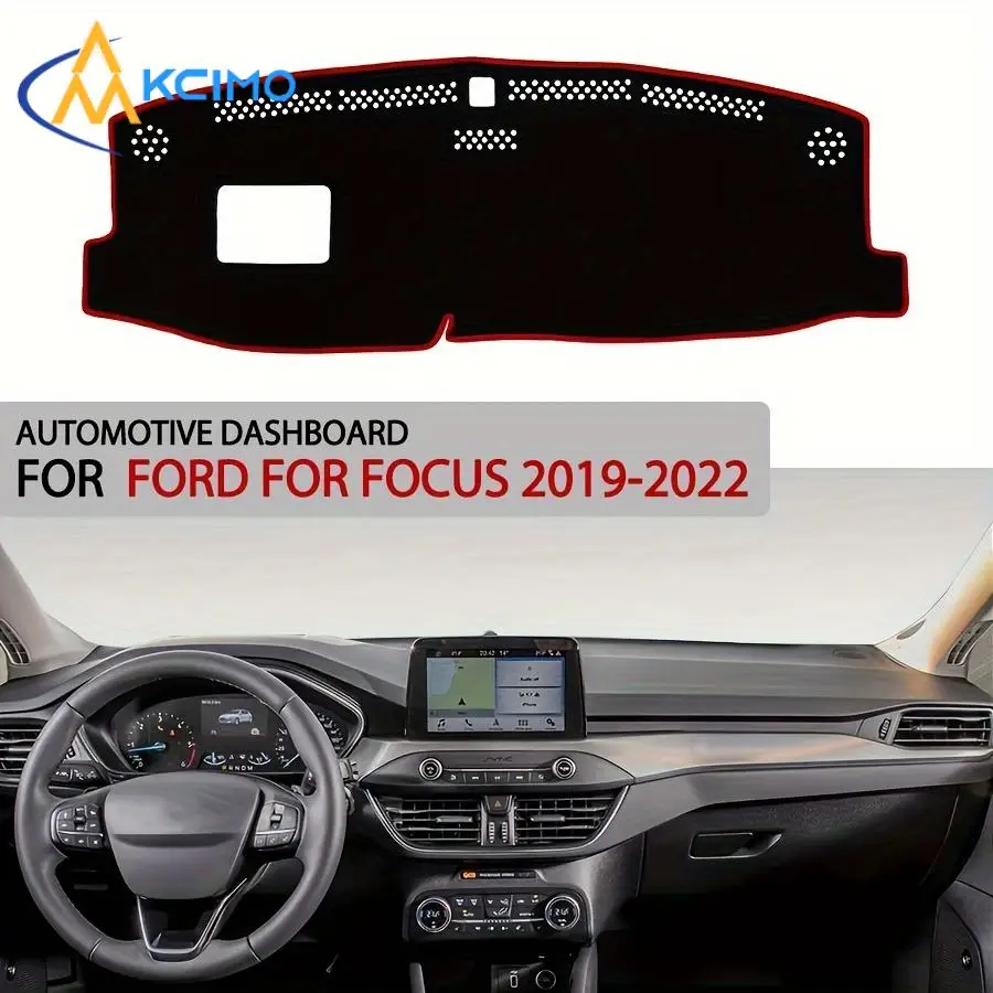 

Kcimo Car Dashboard Cover Mat Sun Shield Carpet Protector for Ford Focus 2019 2020 2021 2022 Interior Auto Accessories with HUD