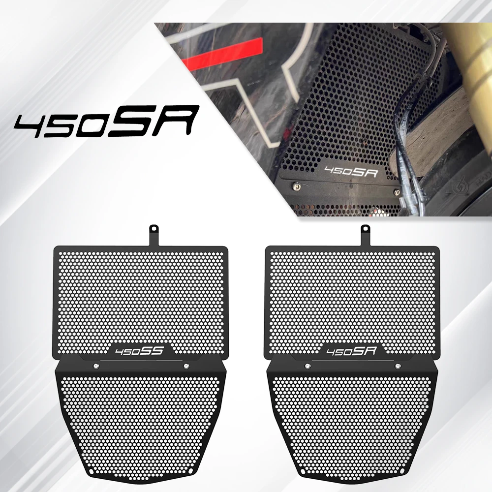 

For CFMOTO CF MOTO 450SR 450SS 450 SR SS 2022 2023 2024 2025 Motorcycle Radiator Grill Guard Oil Cooler Guard Protection Cover