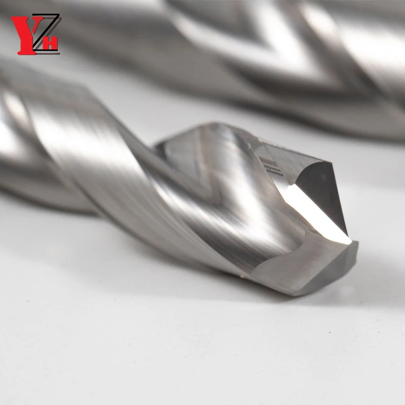 YZH Carbide Twist Drill Total Length 60mm Solid Tungsten Bits HRC50/55/65 CNC Straight Handle Drilling Hole For Metal Iron Steel