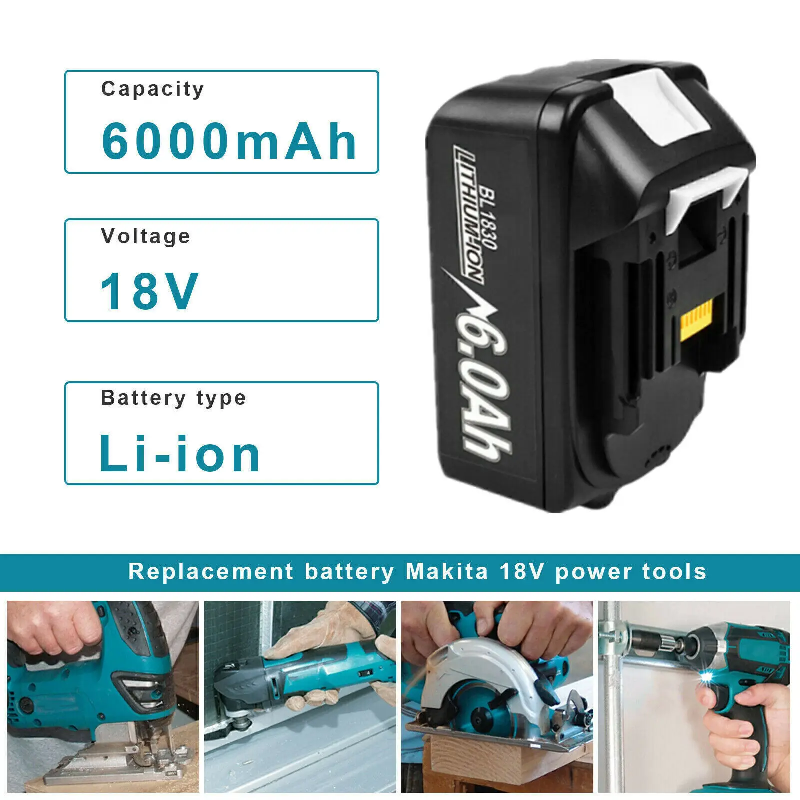 BL1850 BL1860 For Makita 18V Battery BL1850B BL1860b Rechargeable Li-ion Battery For Makita 18V Charger BL1830b BL1840 LXT400