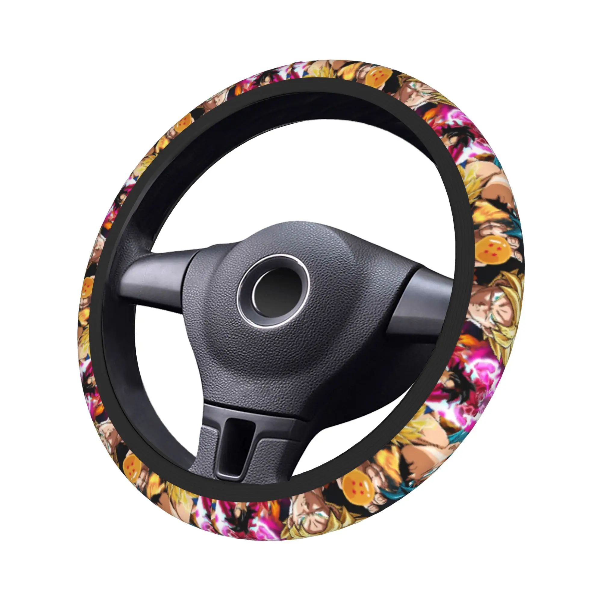 Dragon Ball Z  Car Steering Wheel Cover DBZ Anime Characters Steering Wheel Cover Decoration Steering-Wheel Accessories - view 3