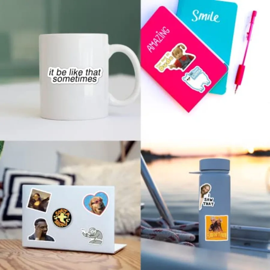 306pcs Funny Meme Vinyl Stickers Pack Large Bulk Sticker for Laptop Phone Water Bottles Computer Cars Bumper Accessories DIY De