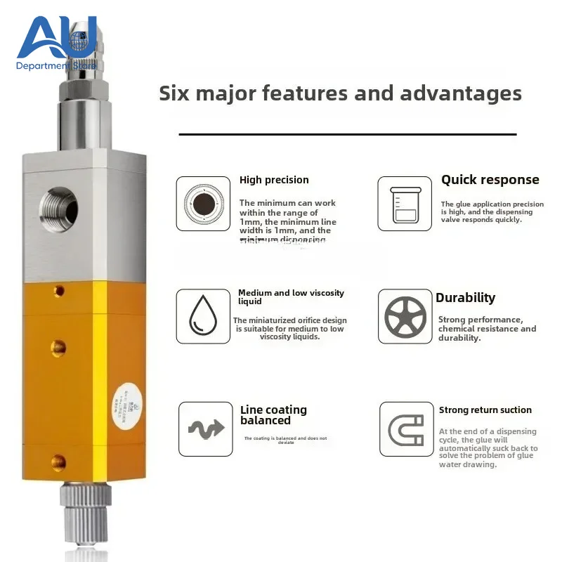 QLH31 Pneumatic Precision Dispensing Machine Anti Drip High Viscosity Silicone Valve UV Glue Valve