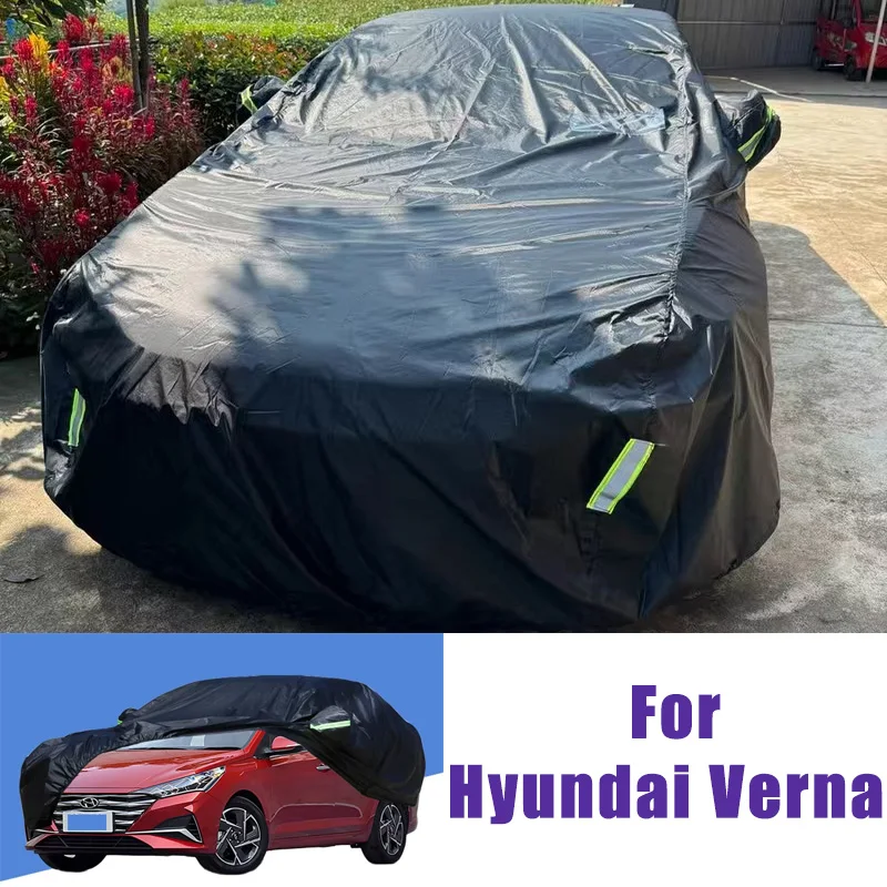 

For Hyundai Verna Outdoor Protection Full Car Covers Set Sunshade Waterproof and Dustproof Exterior Accessories w/Storage Bag