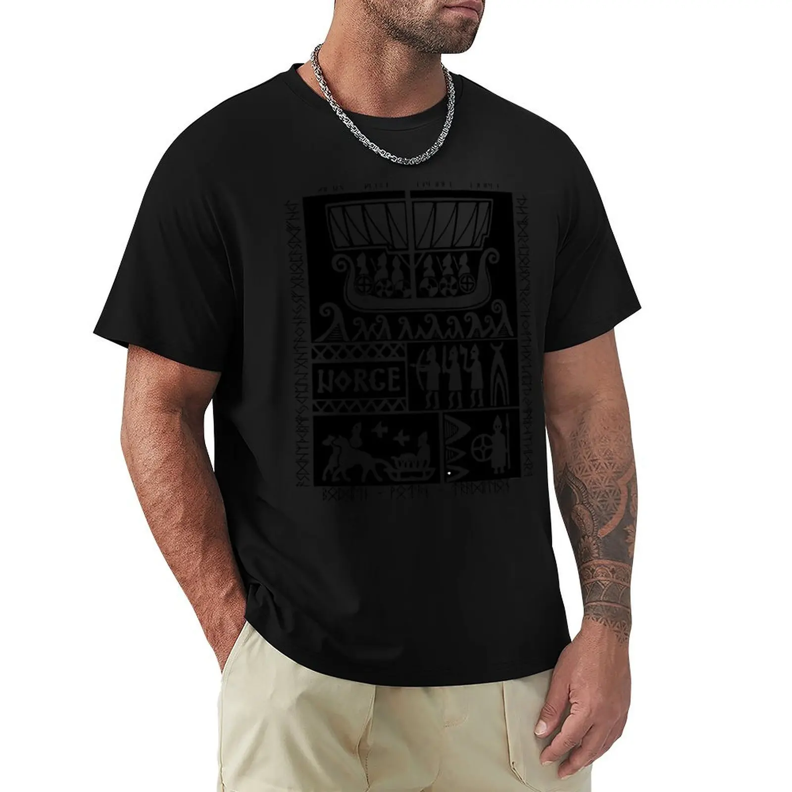 

Norge Norway Viking Burzum Design T-Shirt summer 2025 Clothing t shirts for men cotton
