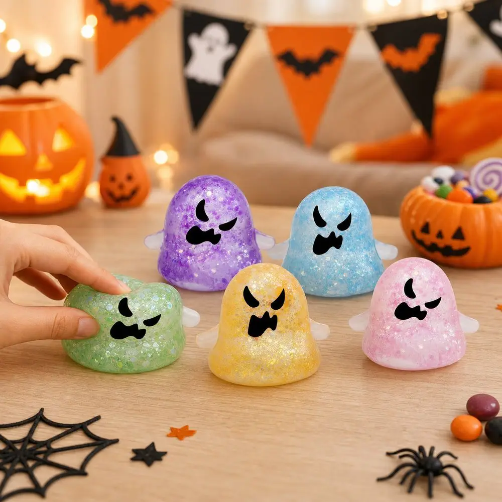 new-high-quality-slow-rebound-ghost-ghost-shape-glitter-halloween-multicolor-ghost-stress-halloween-party