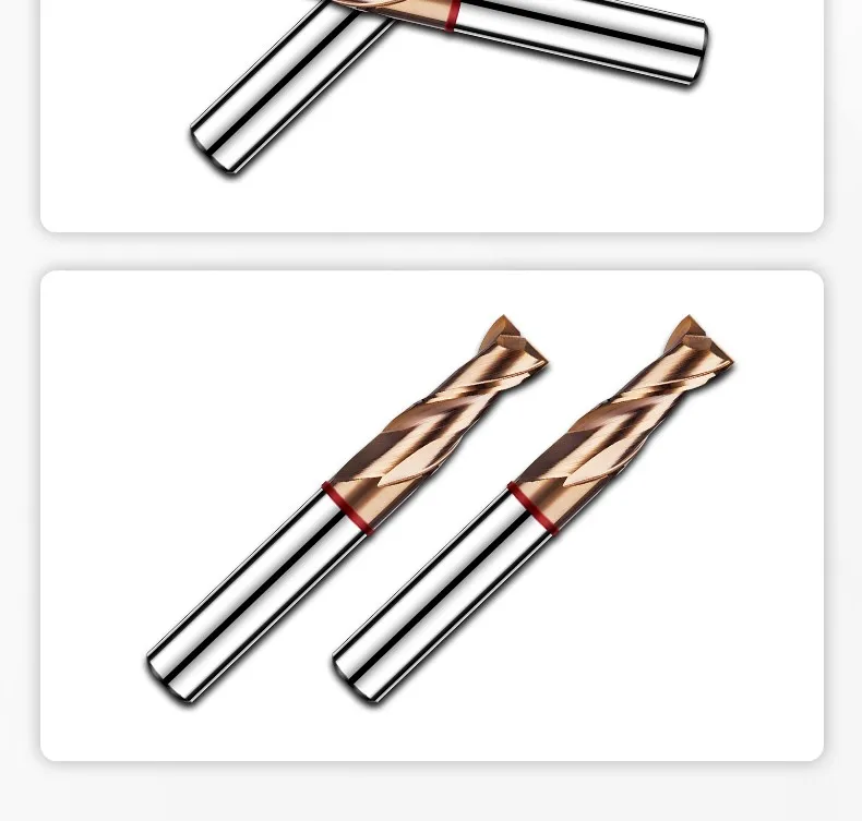 AZZKOR 2-Schneiden TGR-HRC55 Hartmetallfräser mit Nano-Beschichtung, CNC-Mechanische Bearbeitung, Flachfräser, Werkzeuge 1-20mm – Detail 18