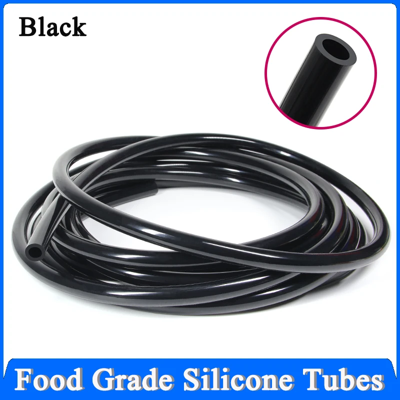 

1/3/5/10M Food Grade Silicone Tube Black Flexible Rubber Hose Aquarium Air Irrigation Pipes Water Connector Garden Hoses