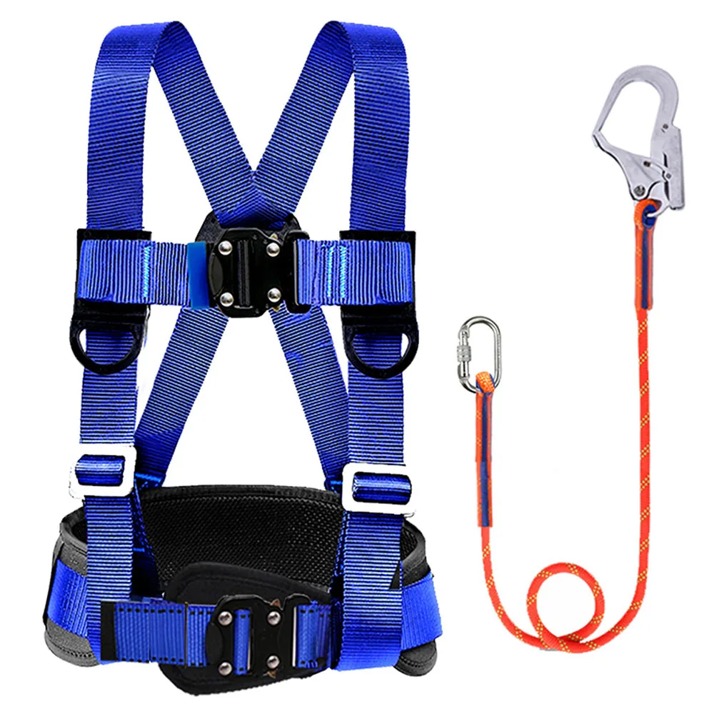 High Altitude Work Safety Harness Half Body Safety Belt Rope Suit Outdoor Climbing Electrician Construction Protective Equipment