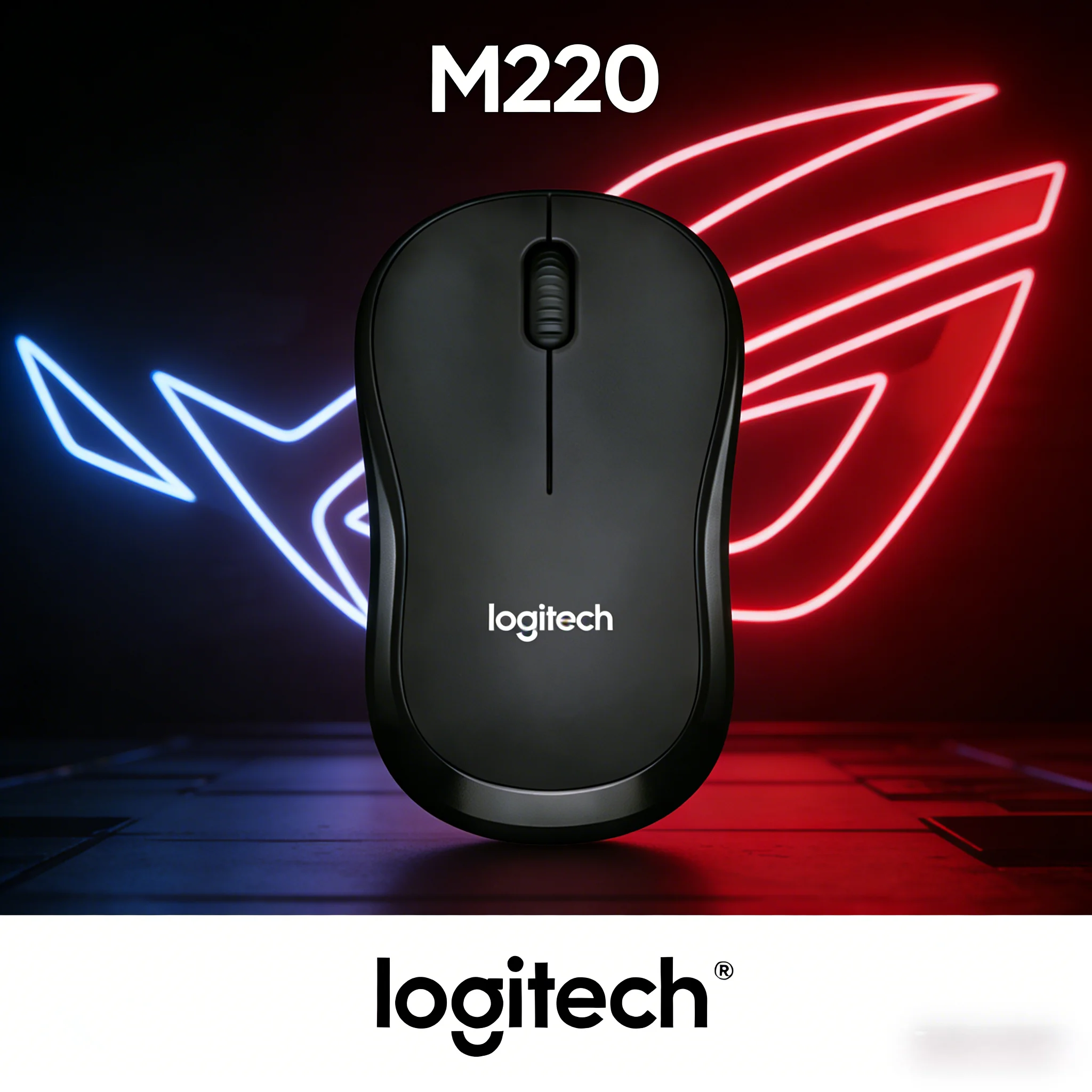 Mouse ottico wireless silenzioso M220 Logitech, risposta rapida, wireless per uso domestico e in ufficio