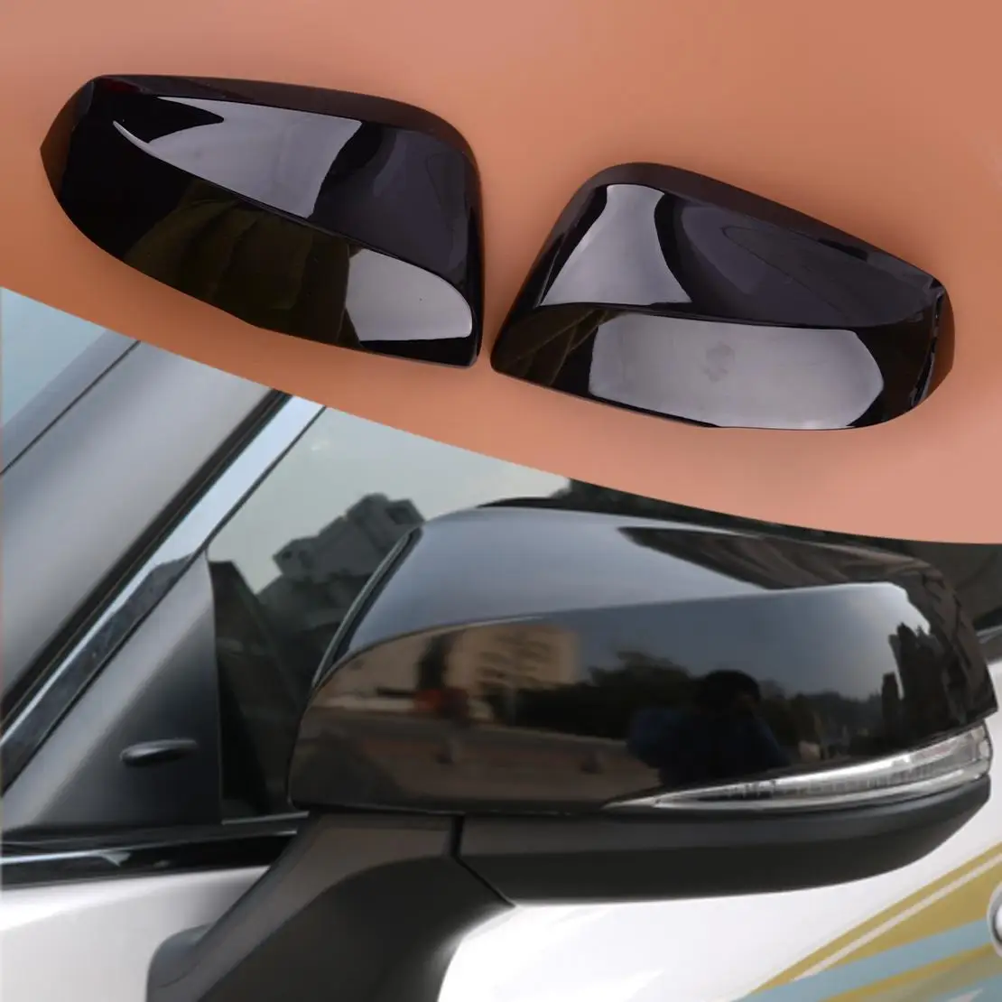 

1 Pair Car Side Rearview Mirror Trims Covers Fit For Toyota Tacoma 2022 2021 2020 2019 2018 2017 2016 Black ABS New