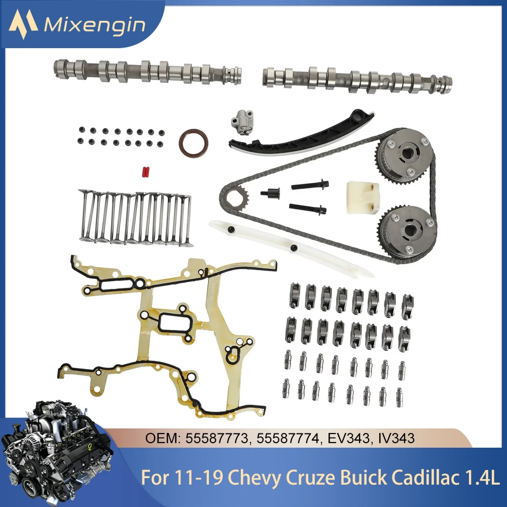 

Комплект цепи ГРМ с кулачками распредвала и толкателями для GM Buick Encore, Cadillac ELR, Chevrolet Cruze Limited, Sonic, Trax, Volt 1.4 л (2011-2019)