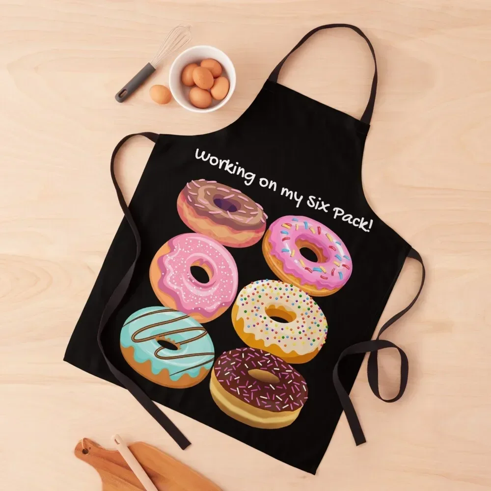 Working on my six pack. Iced donuts six pack. Apron Kitchen Kawaii Accessories Kitchen Supplies Idea Goods Apron