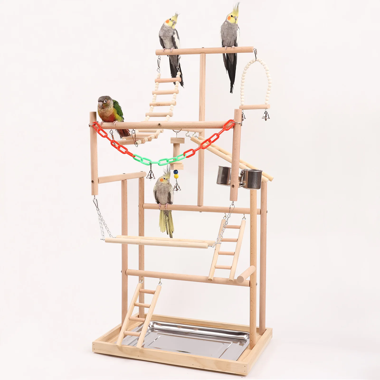 Parrot large game rack, parrot toy training station rack, playground bench climbing ladder swing bird toy