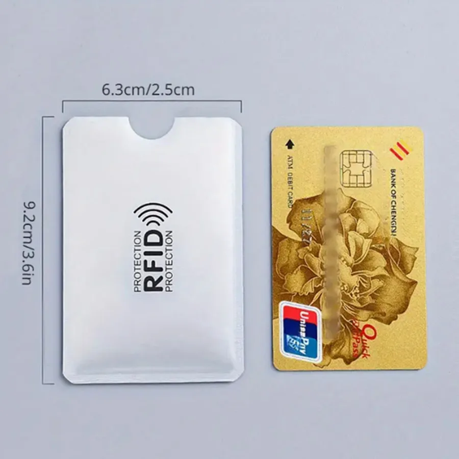 RFID Aluminum Foil Anti-theft Scan Bank ID Card Sleeve Creative Anti-degaussing Card Sleeve Card Holder Bank ID Card Protect