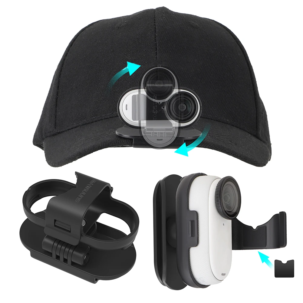 Backpack Clip Holder For Insta360 GO 3/GO 3S Camera Mount 360 Degree Fixed Mount Clamp Camera Cap Holder for Insta360 GO 3