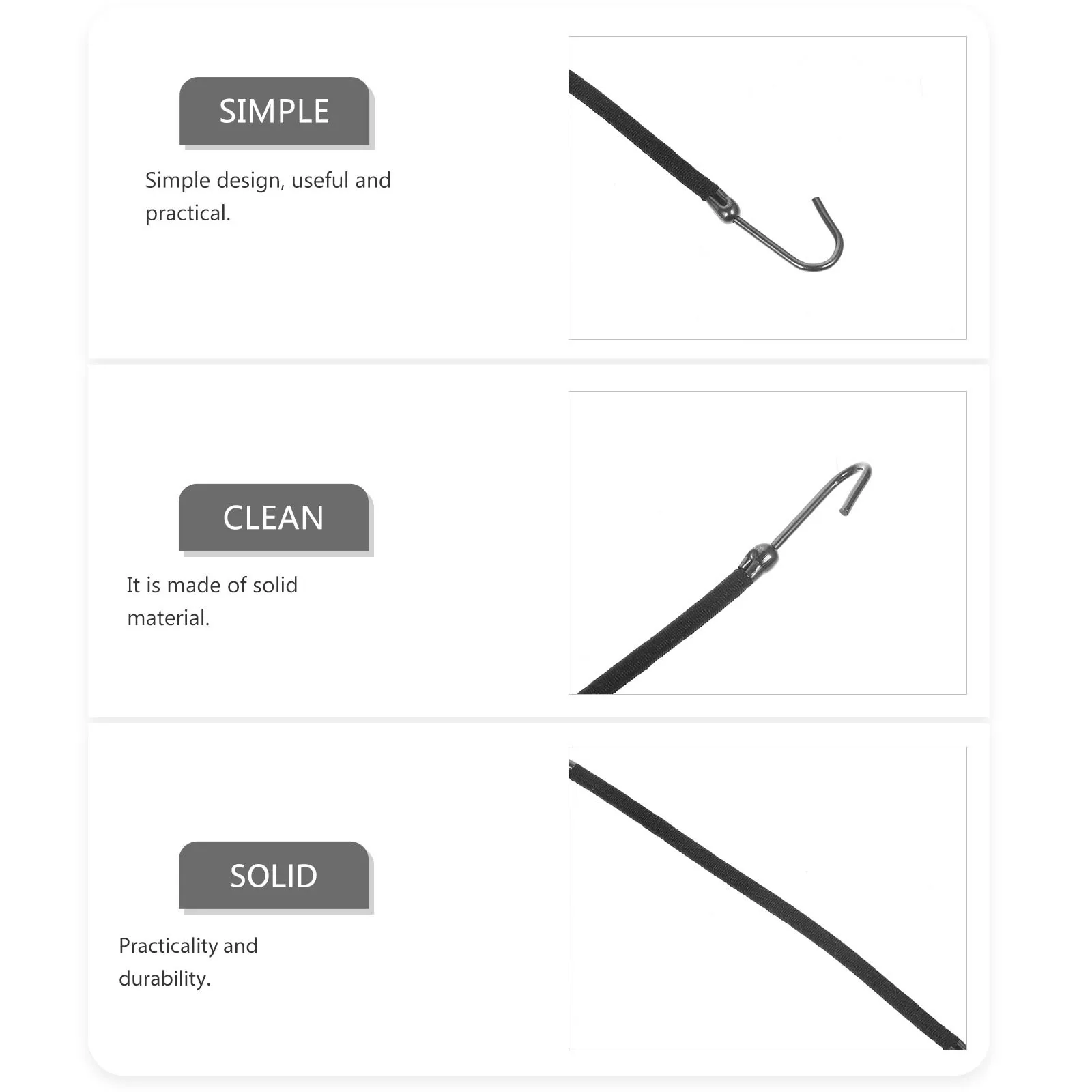 

12pcs Hair Bungee Bands For Women : Ponytail Hooks No Pull Elastic Bands For Thick Hair Styling Tools Headbands Accessories