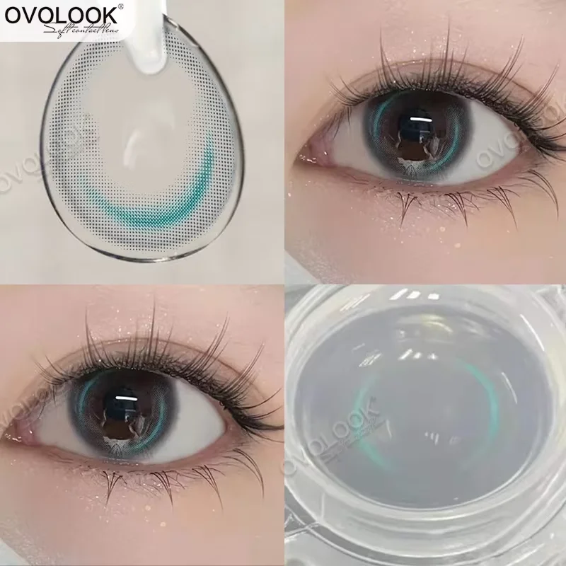 OVOLOOK-2 шт./пара контактные линзы Blue Moon, натуральные цветные линзы для глаз, красивые линзы цвета глаз, быстрая доставка, линзы по рецепту