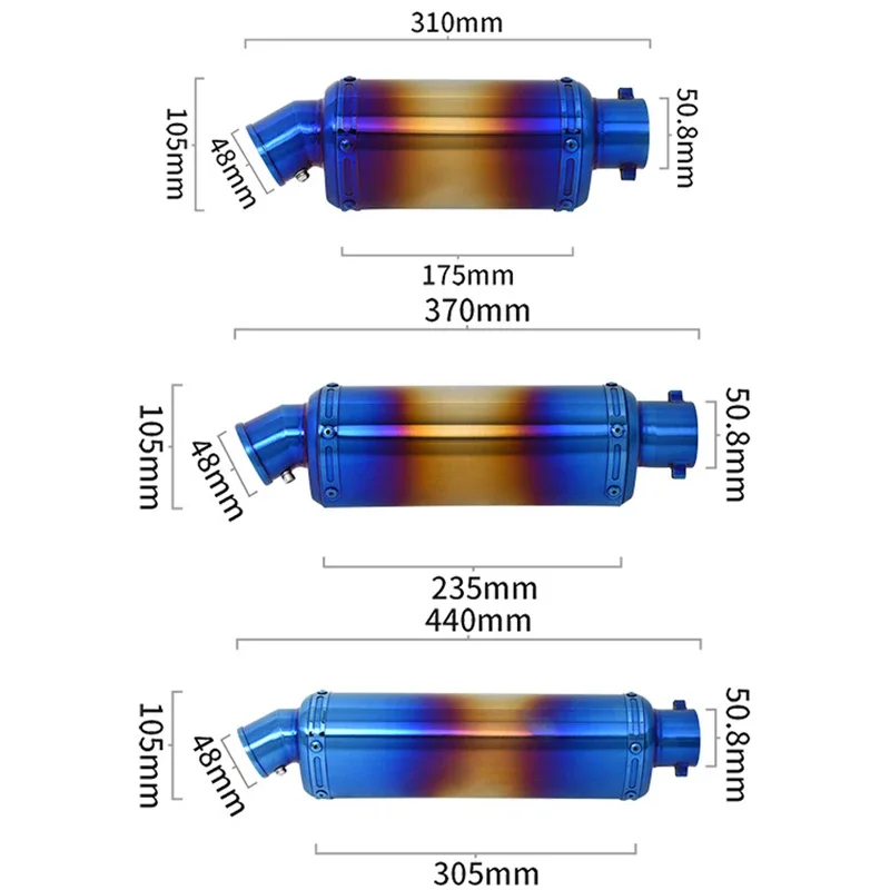 51MM Universal Motorcycle Yoshimura Exhaust Muffler DB Killer Escape Pipe Motorbike 100cc-1000cc ATV GP Scooter For NMAX PCX 125