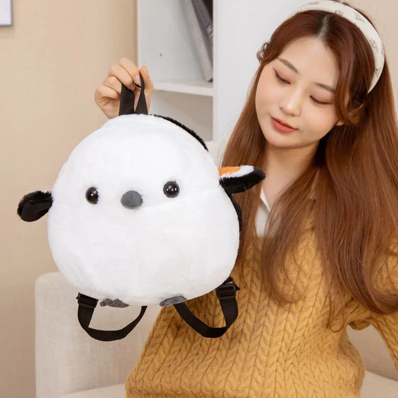 Zaini in peluche con sigillo di uccelli realistici da 40 cm Zaino per animali Kawaii Ragazze Ragazzi Borse da scuola per animali di simulazione per regali di compleanno per bambini