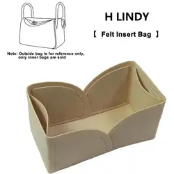 For H LINDY 26 30 34 Felt Insert Bag Organizer Makeup Handbag Organizer Travel Inner Portable Cosmetic Original Organize Bags