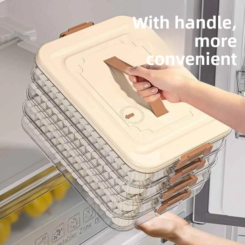 Food ade Dumpling Storage Box Refrigerator Use Fre Kee Freezing Fast Food Household  Soup Spoon Organizer