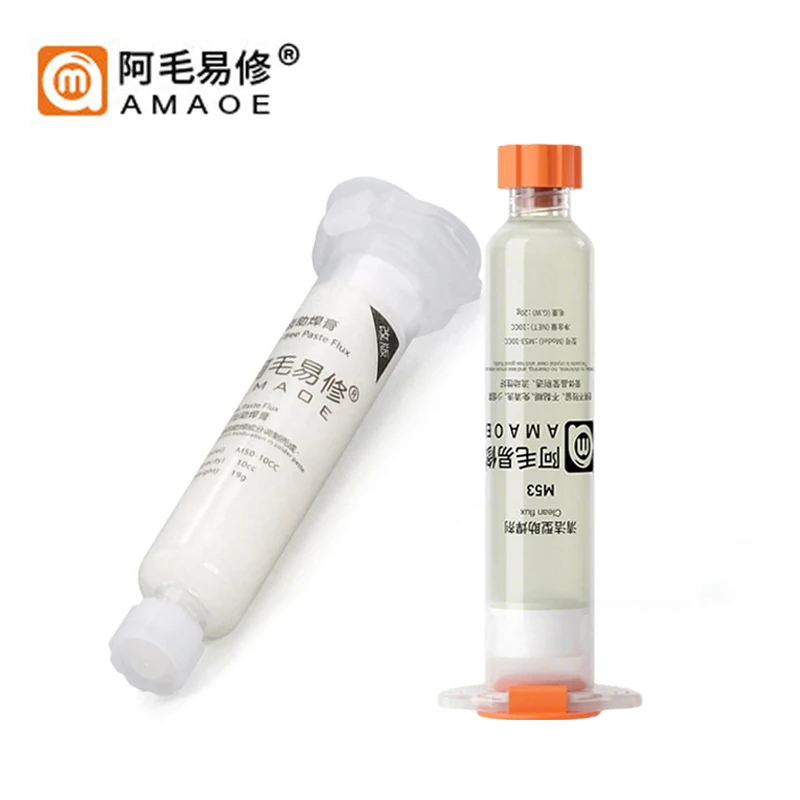 AMAOE M50/M53 Bleifreie Lötflusspaste, No-Clean Schweißfett für Handy-Tablet-IC-Chip-BGA-Reparaturwerkzeuge