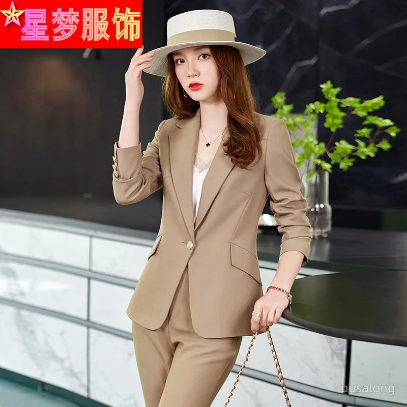 

Spring and Autumn Long Sleeve Office Lady Suit Suit Jacket Business Formal Wear Work Clothes Fashionable Temperament Women's Clo