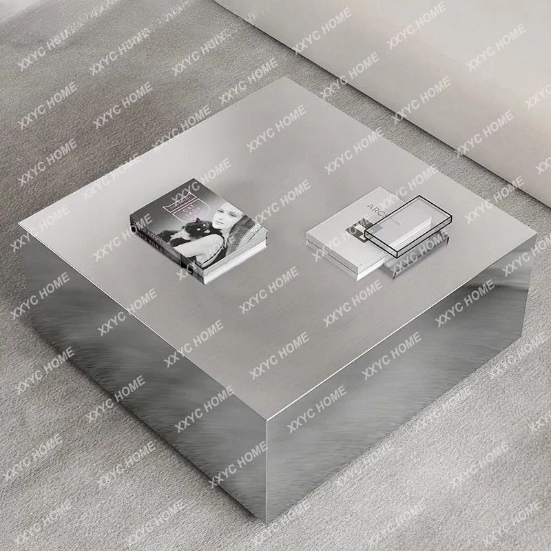 YY Special-shaped stainless steel mirror light luxury silver creative living room tea table coffee modern irregular coffee table