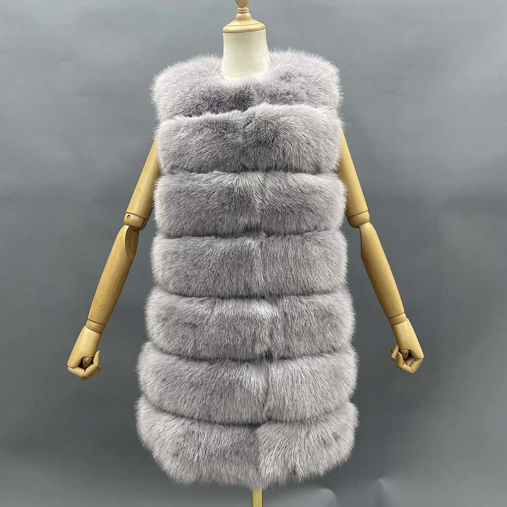 

Janefur Faux Fur Vest Coat Women 2022 Luxury Solid Long Sleeveless Waistcoat Wholesale Custom Warm Winter Fake Fur Gilet Jackets