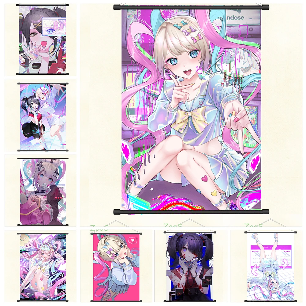 NEEDY GIRL OVERDOSE Decoration Picture Mural Anime Wall Scroll Painting Cartoon Comics Poster Canvas Wallpaper Prints Gift