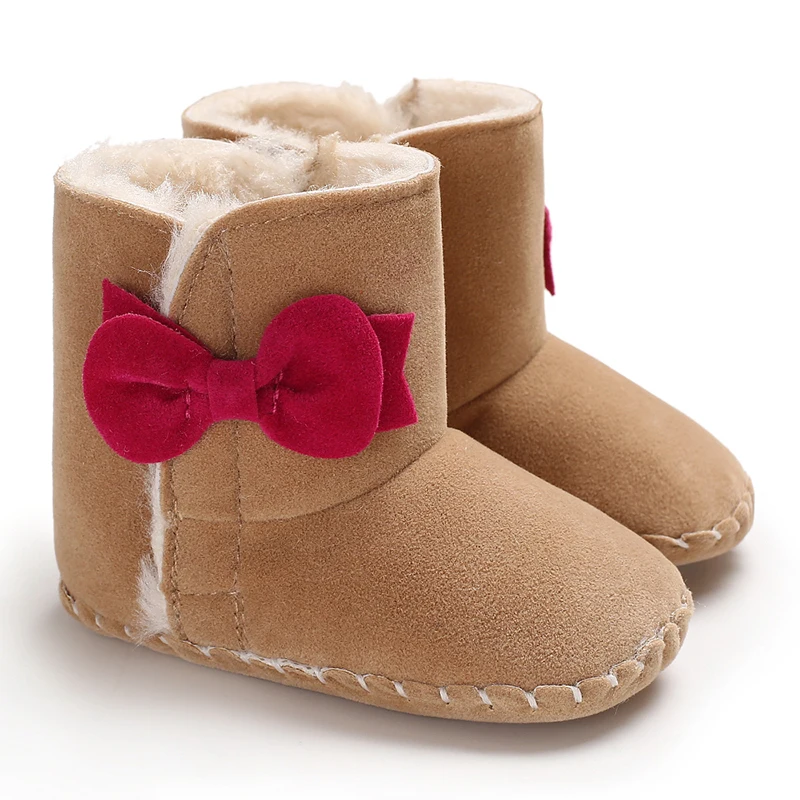 Winter Warm Baby Shoes 0-1 Year Old Soft Soled Cotton Shoes Prevent Babies From Falling Off, With Thickened Fleece