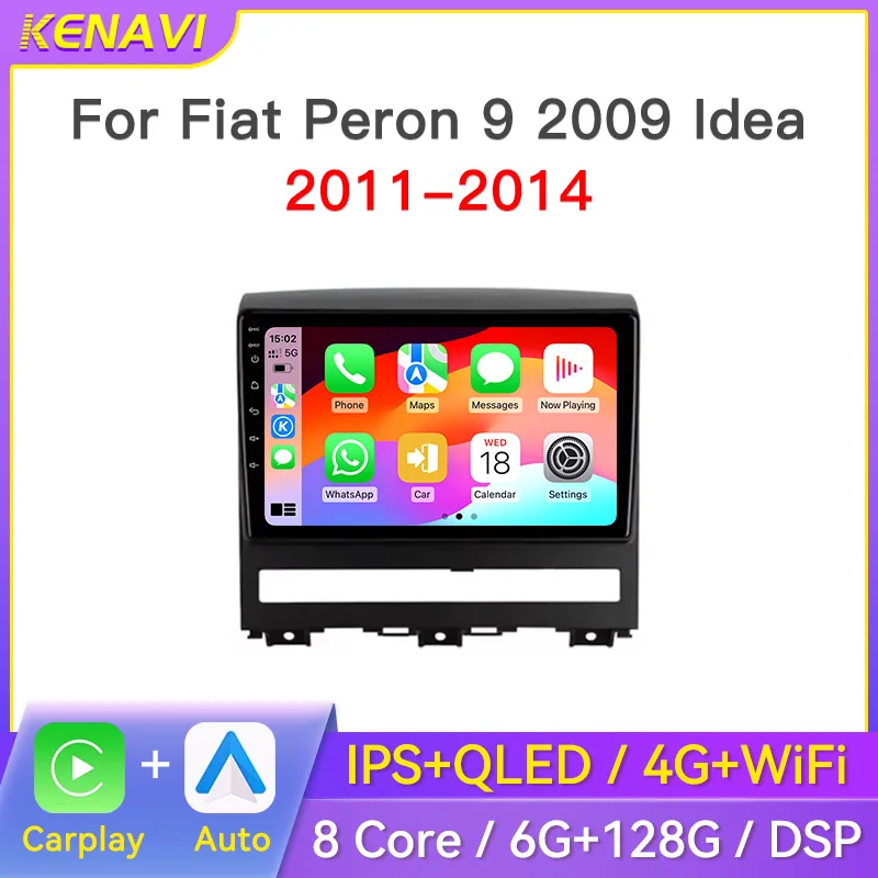 

2 Din Android Car Stereo Radio For Fiat Peron 9 2009 Idea 2011-2014 Multimedia Video Player GPS Wireless Carplay Auto Head Unit