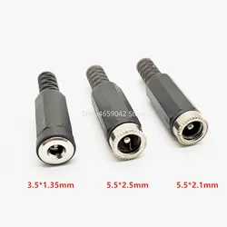 5PCS DC Power Socket Jack Connector Adapter 5.5 Mm X 2.1mm / 5.5 Mm X 2.5mm / 3.5 Mm X 1.35mm Female Plug Adapter