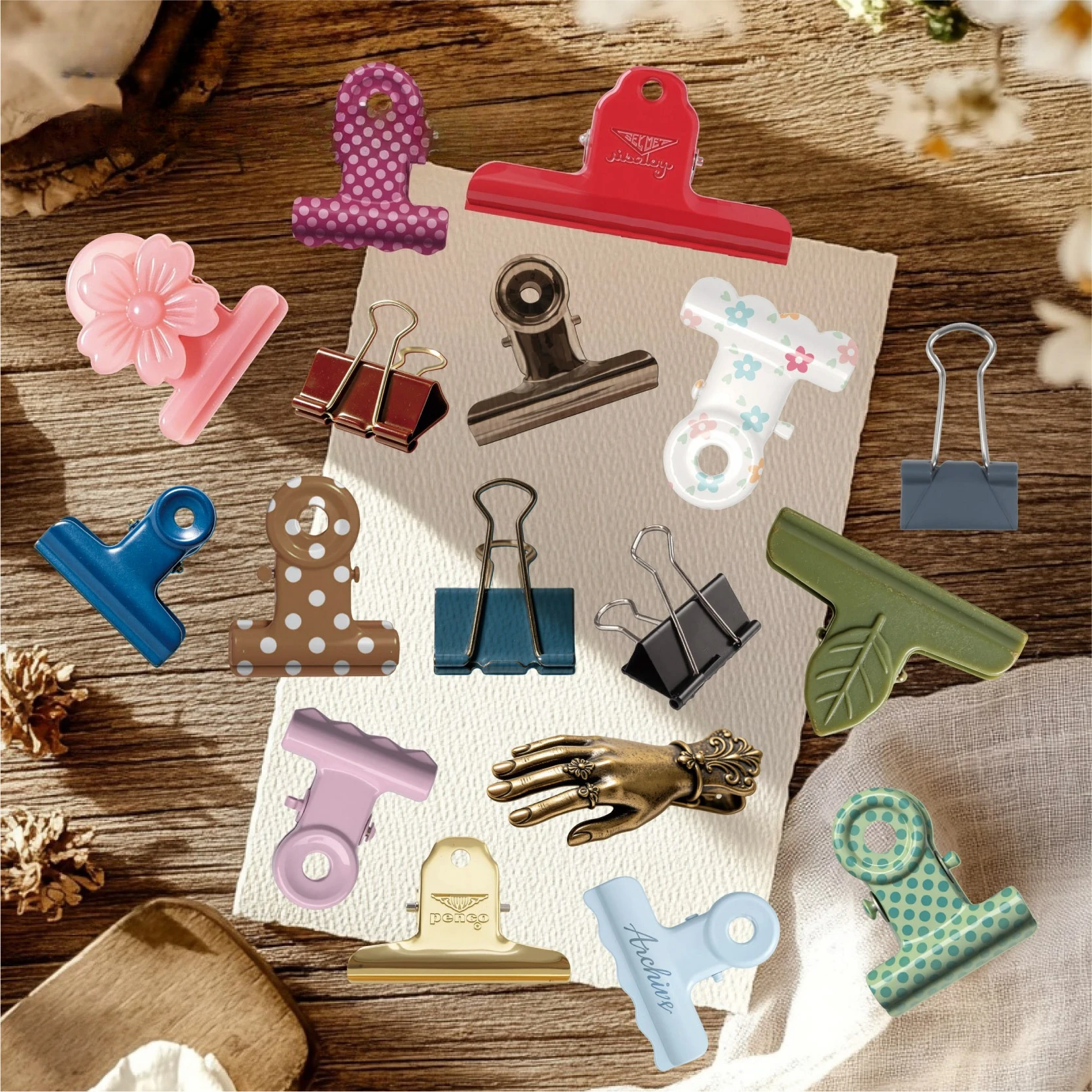Vintage Simulation Clip Shaped Landscape Sticker Creative DIY Journal Material Collage Scrapbooking Stationery