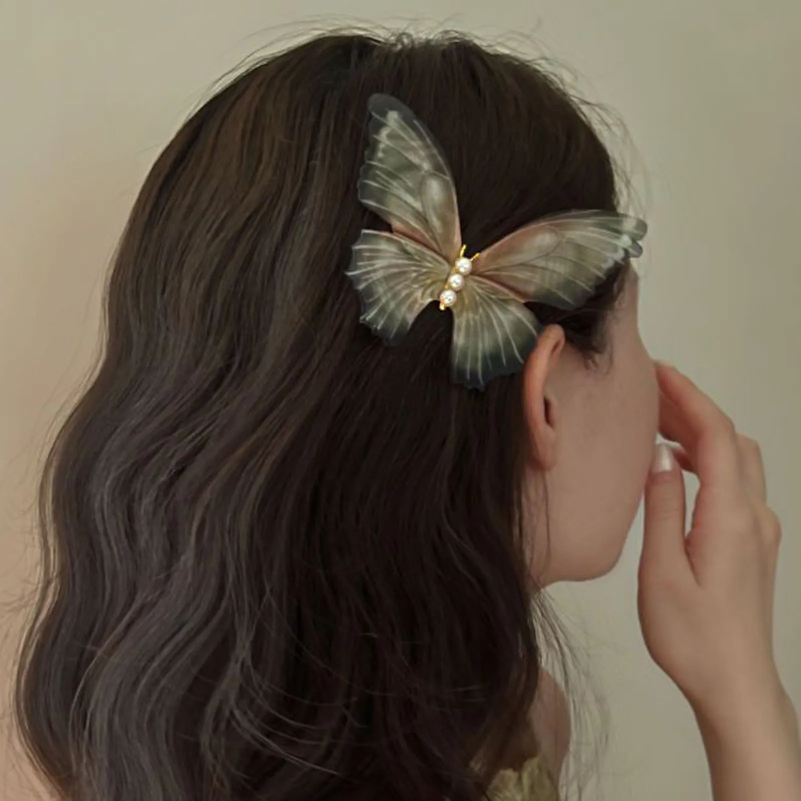 スーパーフェアリーバタフライヘアクリップ女性のための蝶カモノハシクリップファッション前髪サイドヘアピン帽子ヘアアクセサリーギフト