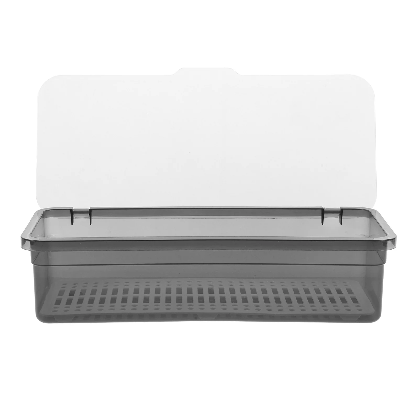 

Kitchen Chopsticks Drain Storage Box Black Transparent Dustproof Tableware Organizer Kitchen Cutlery Fork Utensil Storage
